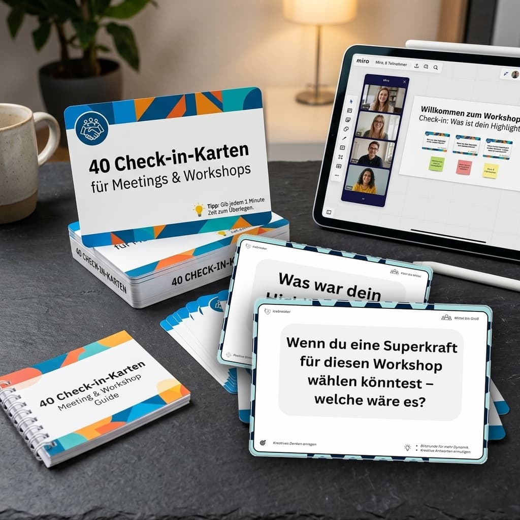 40 Check-in-Karten für Meetings & Workshops
