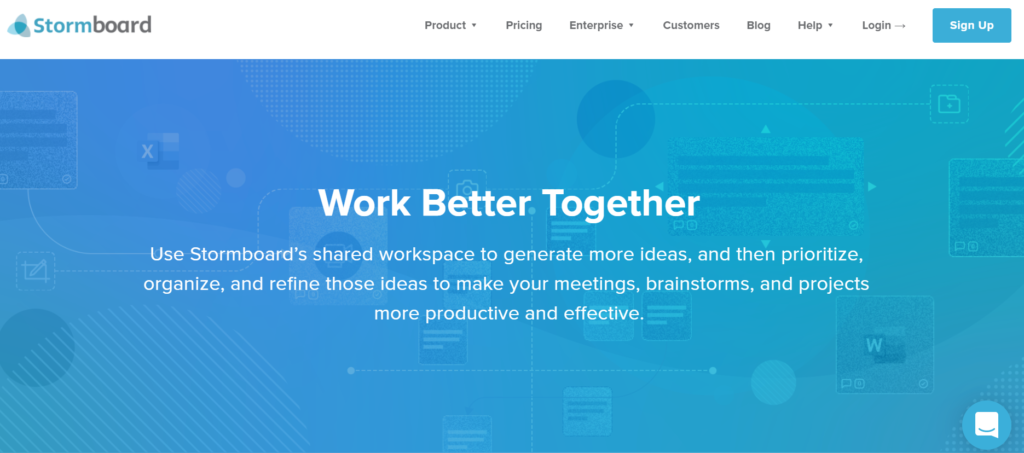 Online Whiteboard Stormboard - Startseite