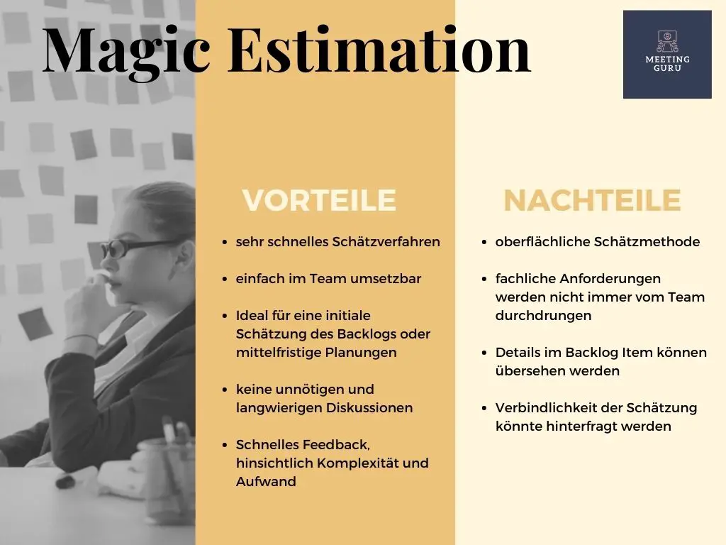 Magic Estimation - Vorteile und Nachteile