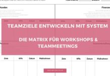 Teamzielematrix zur Erarbeitung von Teamzielen